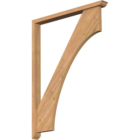 Ekena Millwork Westlake Traditional Smooth Bracket w/ Offset Brace, Western Red Cedar, 3 1/2"W x 36"D x 48"H BKT0402X36X48WTL01SWR